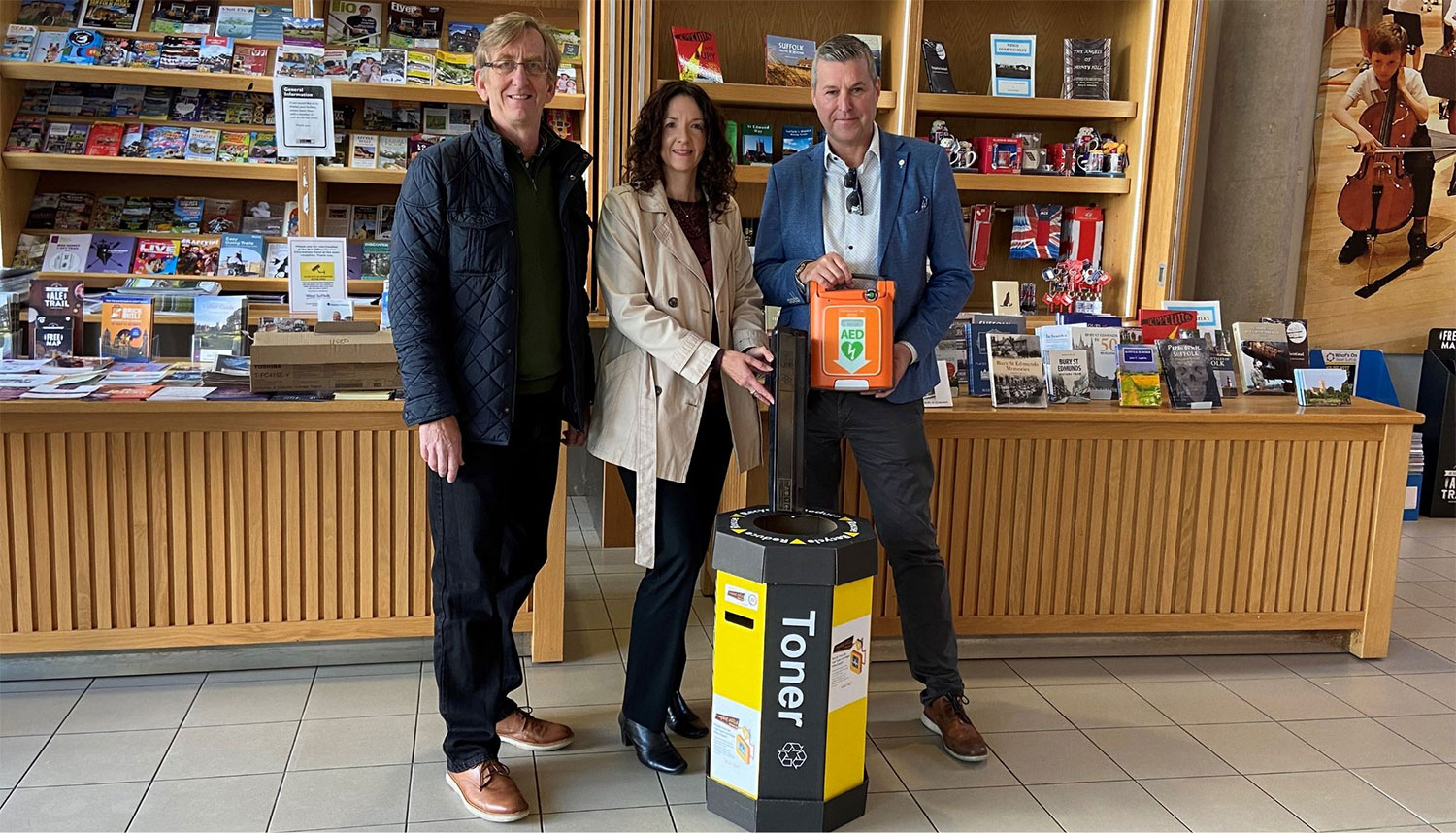 Town centre recycling scheme will fund defibrillators arc Shopping Centre