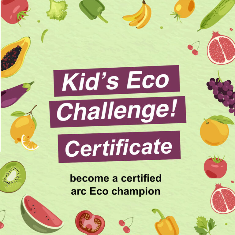 arc kids eco challenge certificate graphic